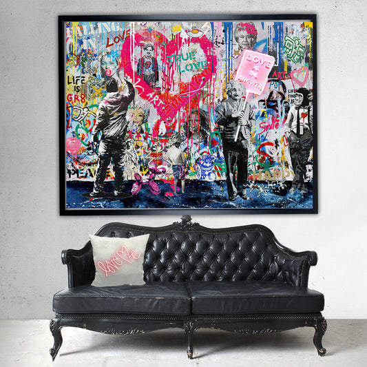 Love IS THE Answer - Pop Art Canvas