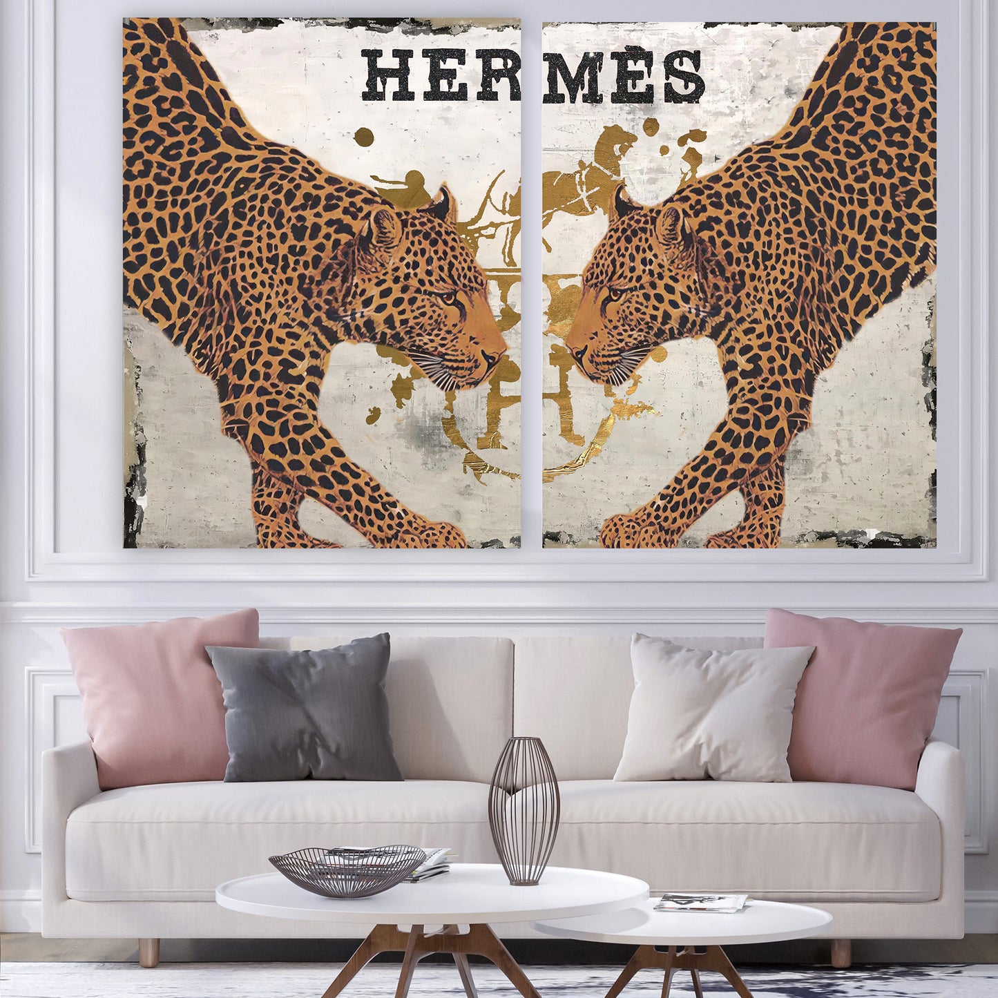 Luxury Cheetah Split - Animals Canvas