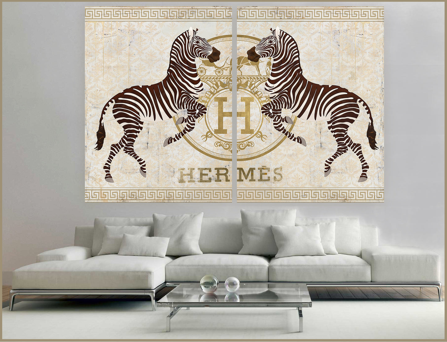 Luxury Zebra Split - Animals Canvas