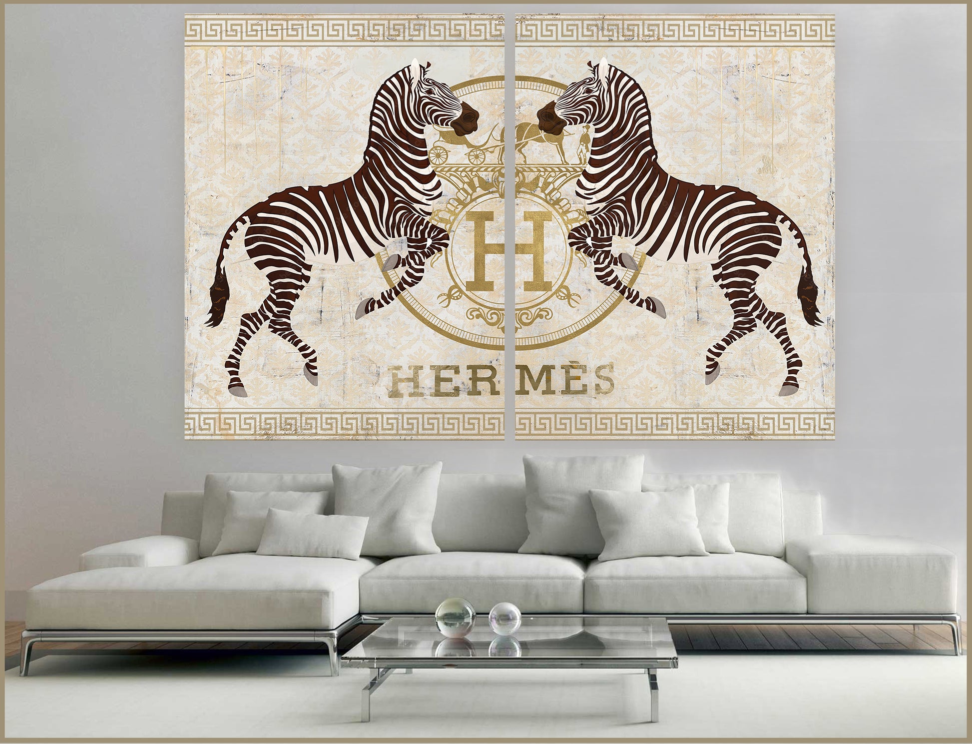 Luxury Zebra Split - Animals Canvas