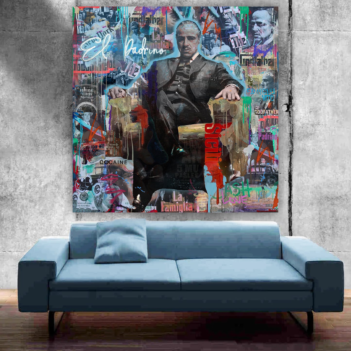 EL Padrino - MARLON BRANDO  LE PARRAIN NEON K  MOCKUP 3