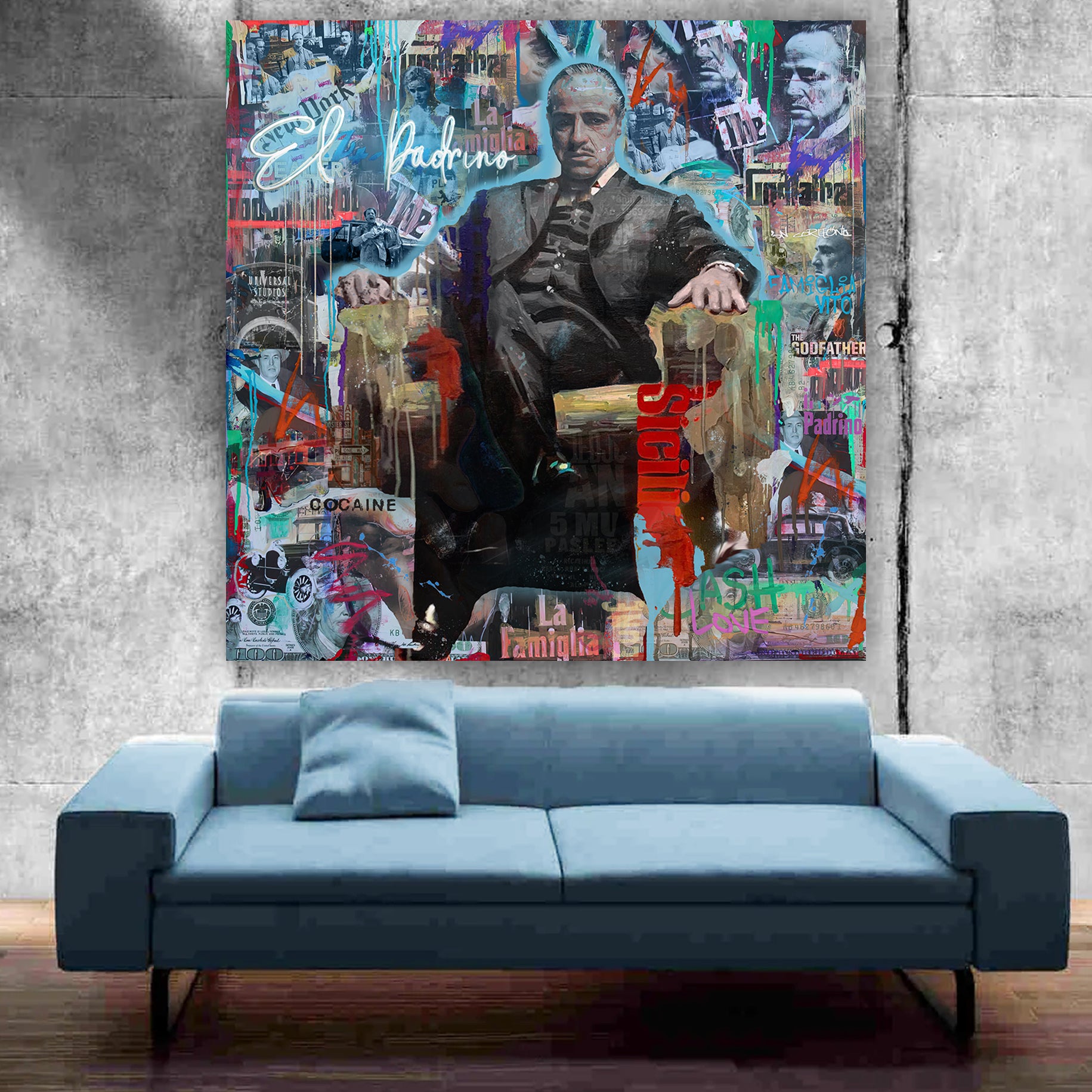 EL Padrino - MARLON BRANDO  LE PARRAIN NEON K  MOCKUP 3