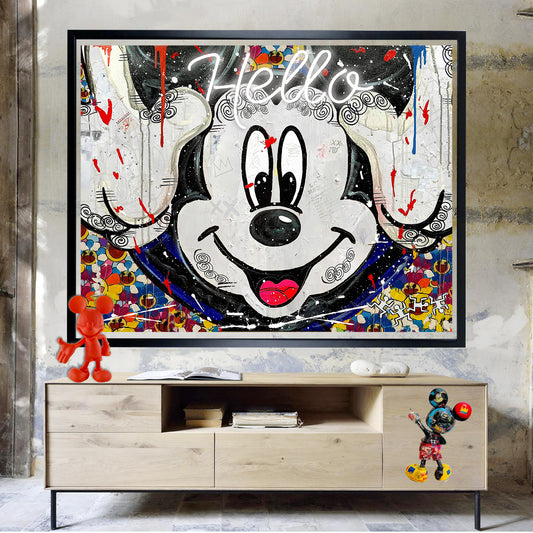 Hello Mouse - Cartoon Canvas