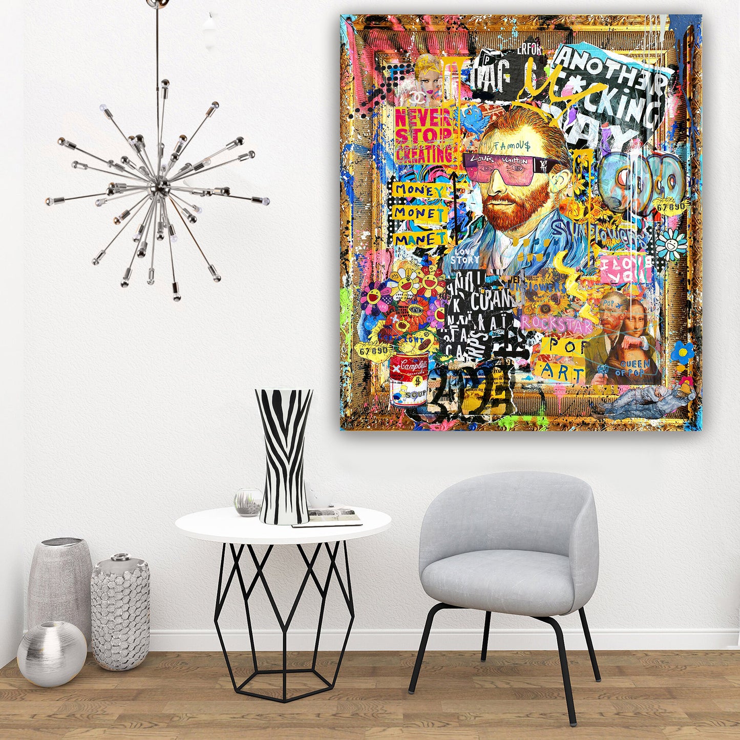 Never Start Creating - Pop Art Canvas