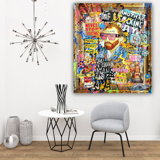Never Start Creating - Pop Art Canvas