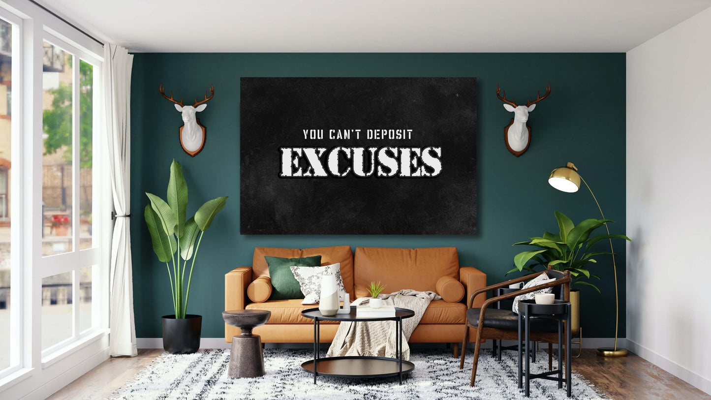 NO Excuses - Motivational Canvas