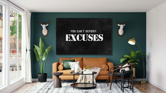 NO Excuses - Motivational Canvas