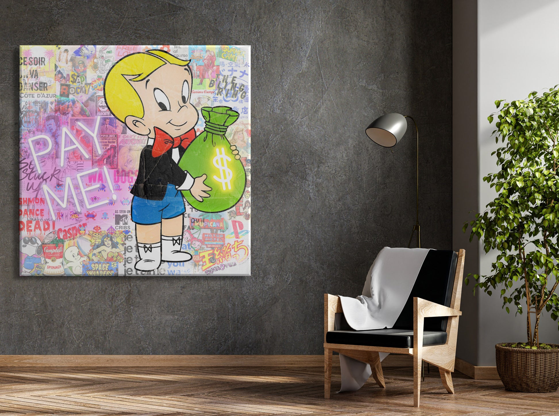 PAY ME - Cartoon Canvas