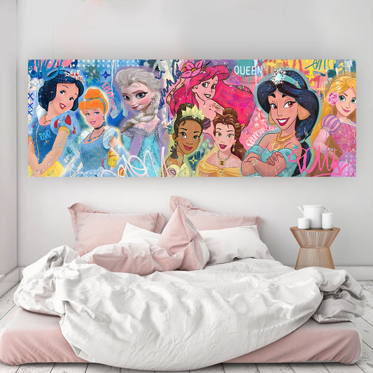 THE Queens - Cartoon Canvas (Panoramic)