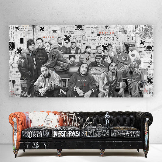 RAP Legends - Pop Art Canvas (Panoramic)