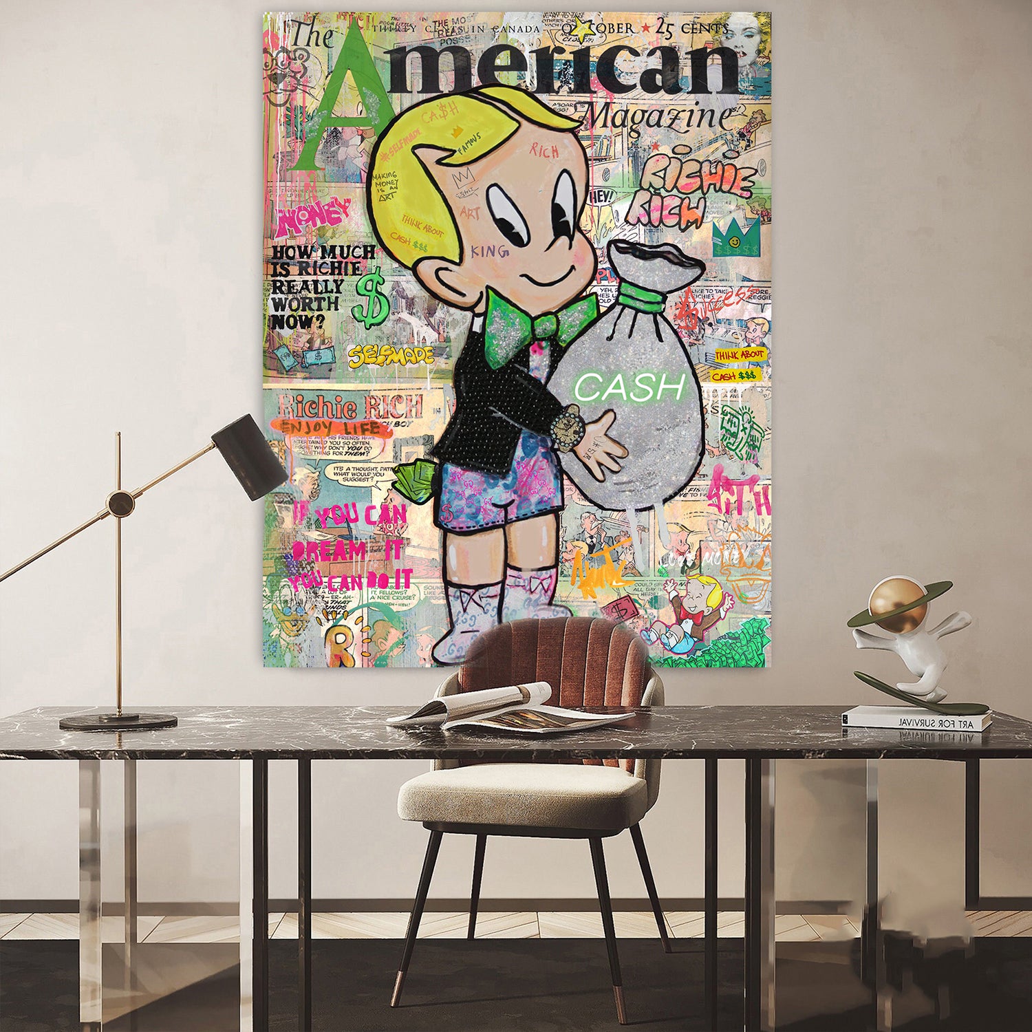 American Cash - Cartoon Canvas