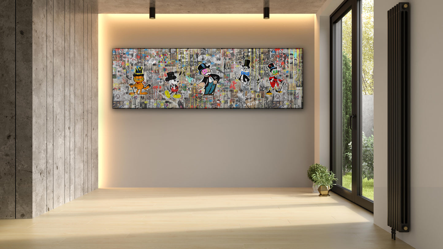 THE Crew - Cartoon Canvas (Panoramic)