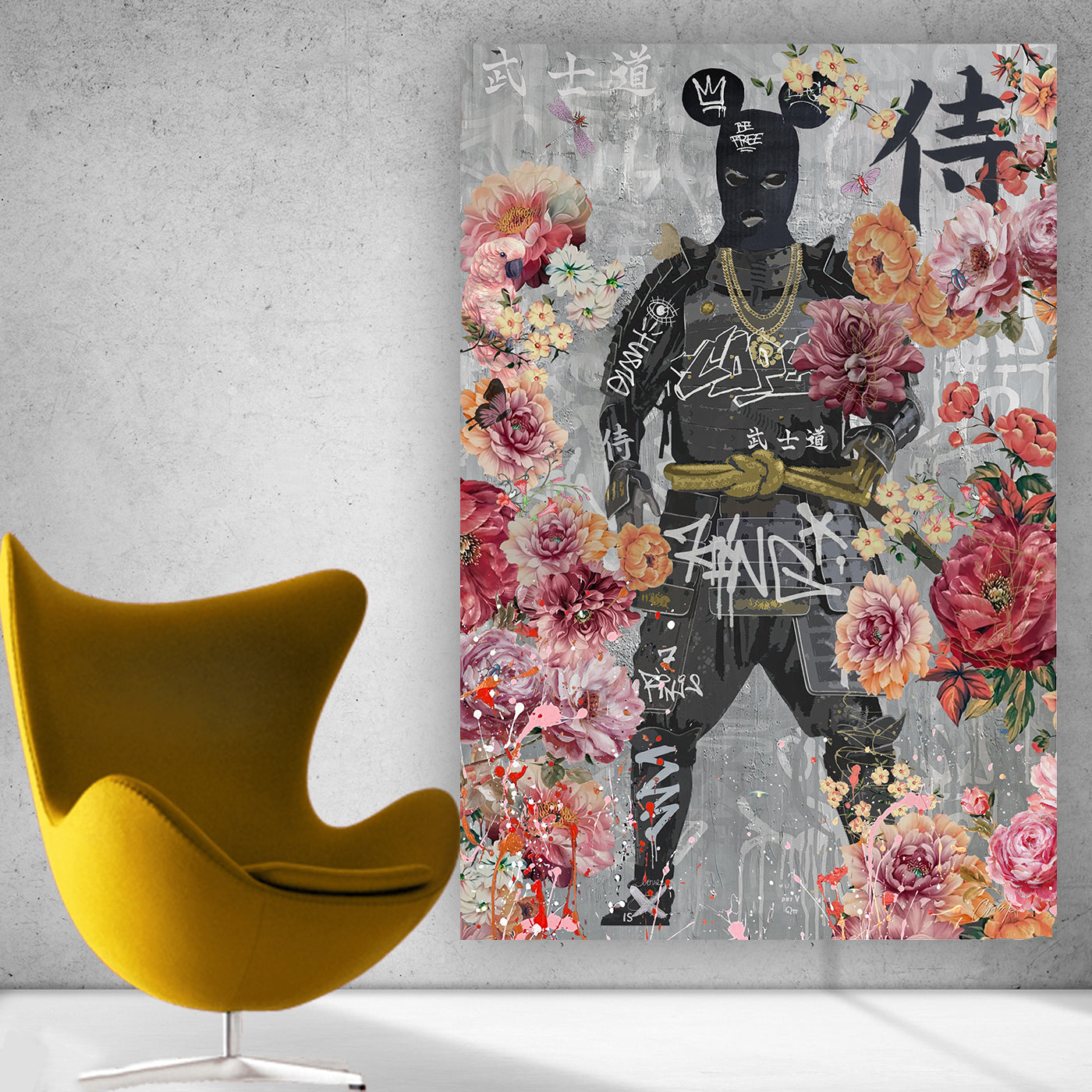Samurai Mouse - Pop Art Canvas