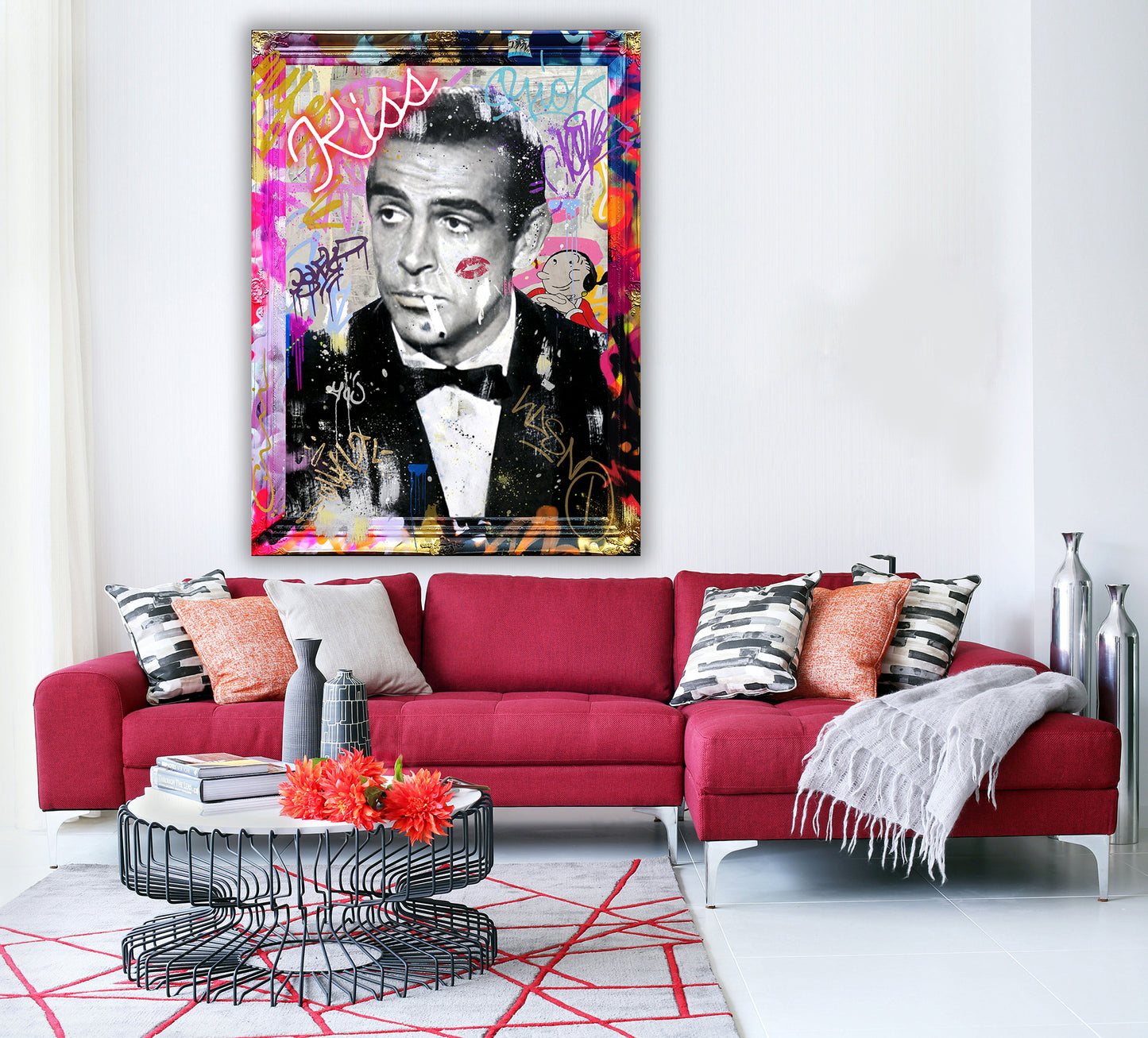 Bond'S Kiss - SEAN CONNERY STREET H KISS  NEON MOCKUP 1