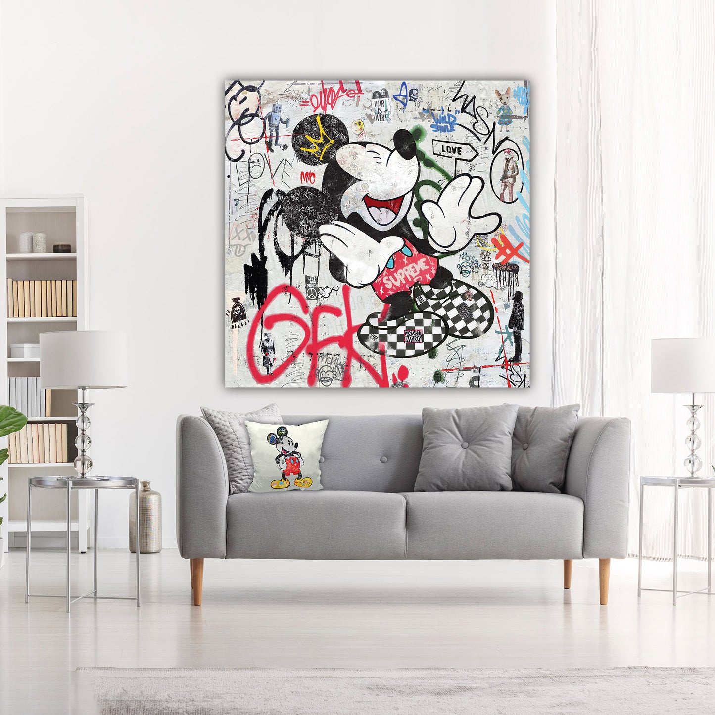 Supreme Love Mouse - Cartoon Canvas