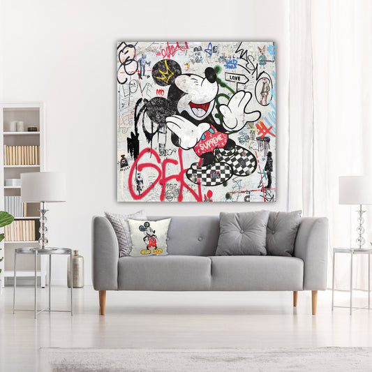 Supreme Love Mouse - Cartoon Canvas