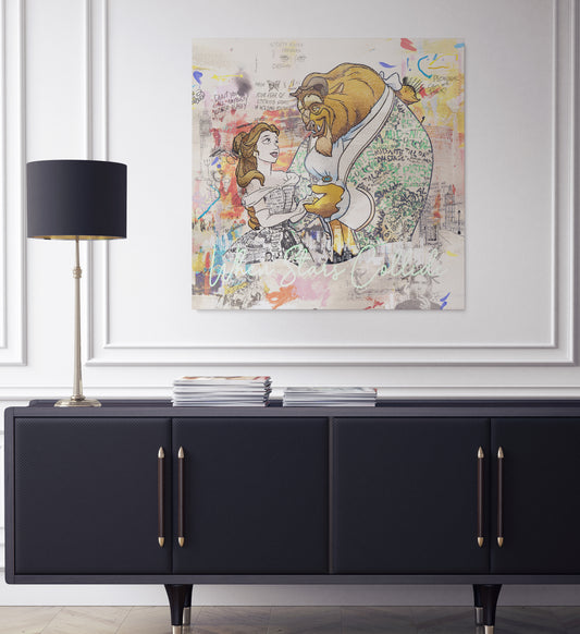 THE Beautiful Beast - Cartoon Canvas