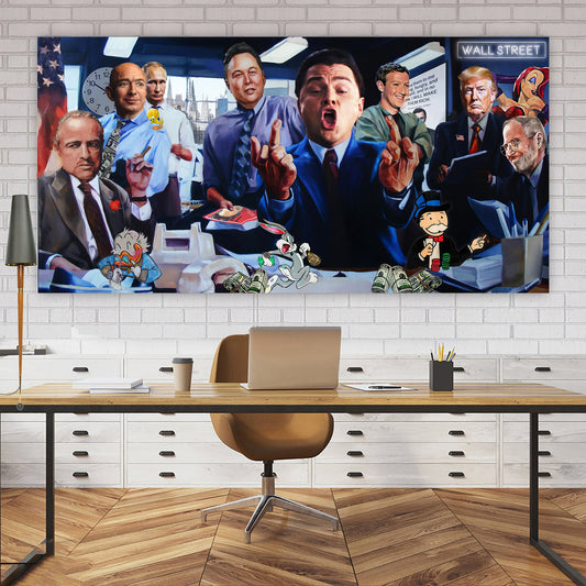 Wall Street Kings - Pop Art Canvas (Panoramic)