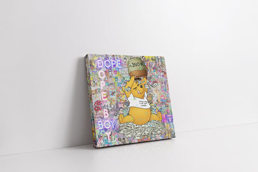 Winnie Dope Boy - Original Canvas Neon Art