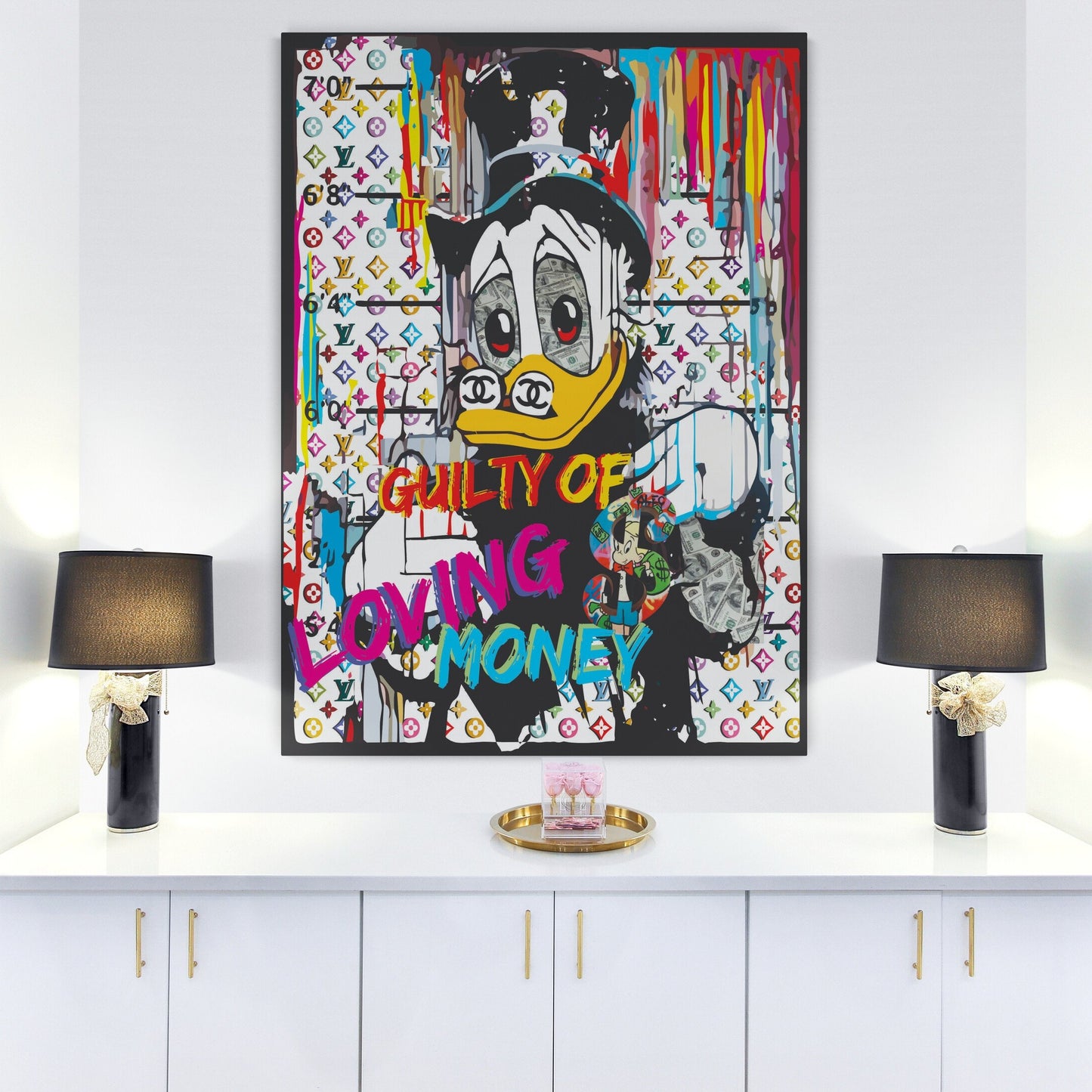 Scrooge Duck Monopoly Inspired Canvas Art