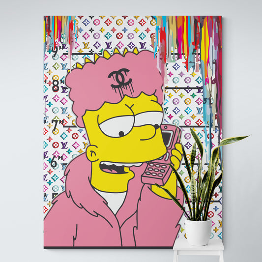 Bart x Cameron Drippy Original Canvas white