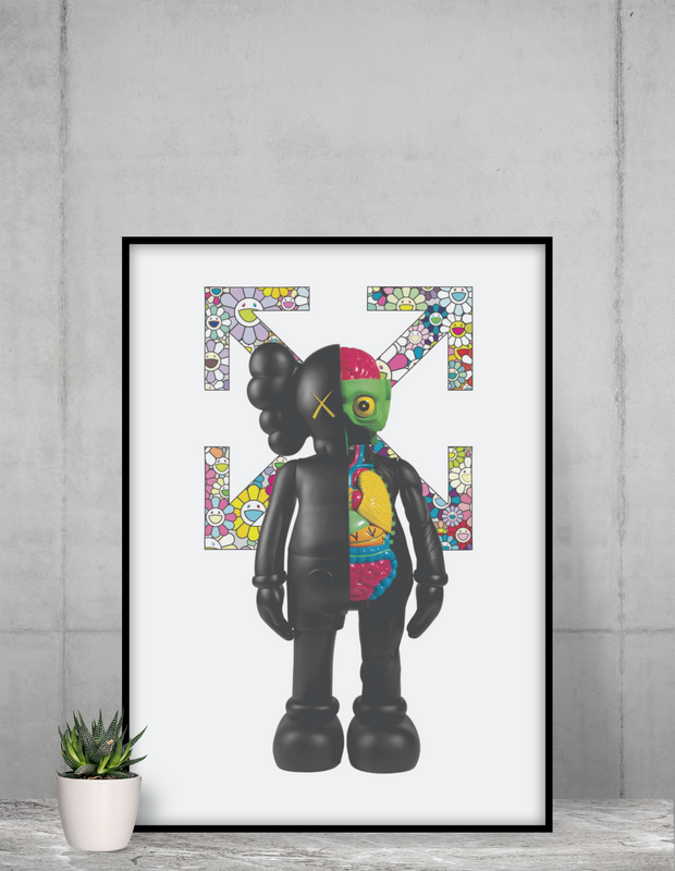 Kaws, Kaws figure, Kaws poster, Bearbrick supreme