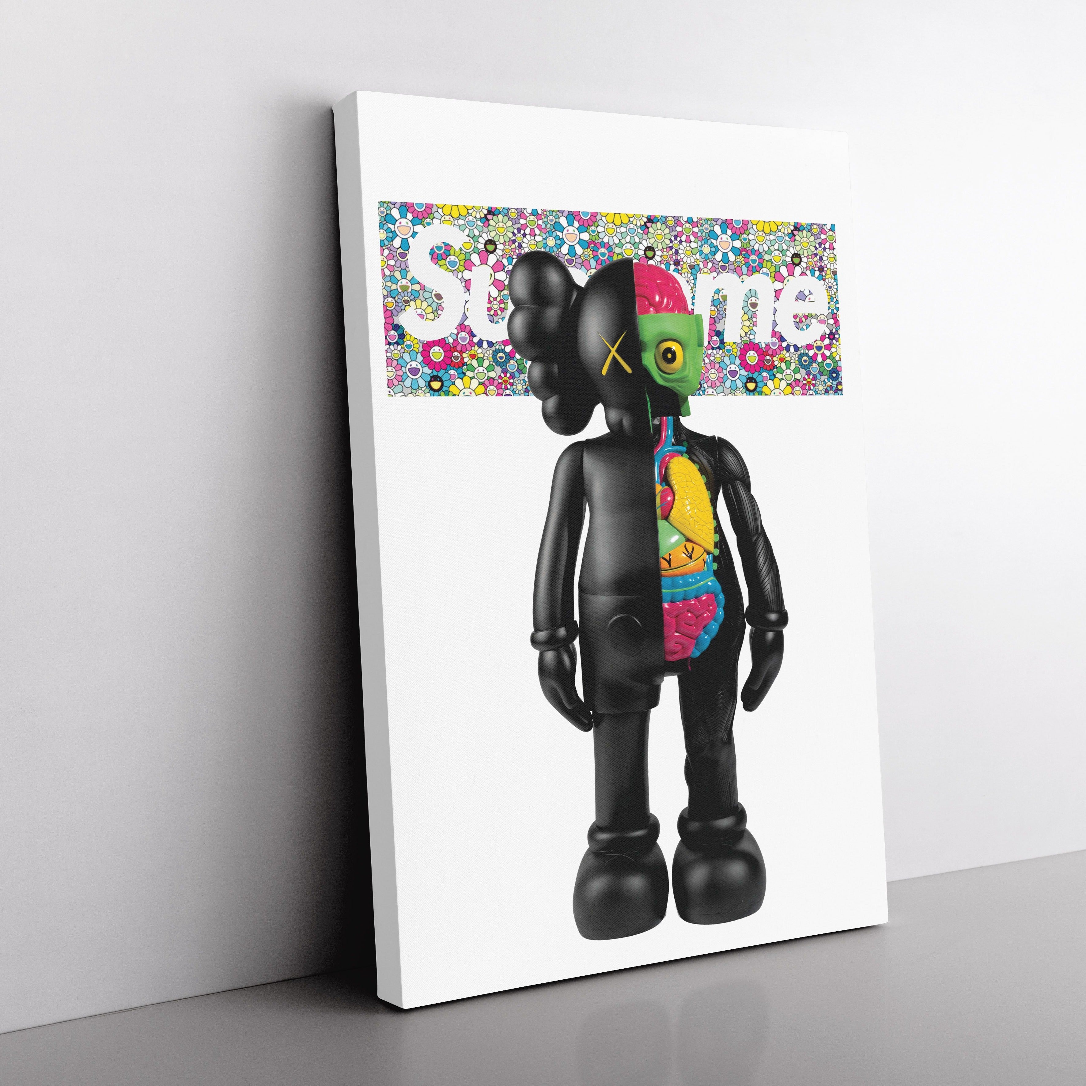 Kaws x Supreme x Murakami Inspired Canvas Art – printshopmtl