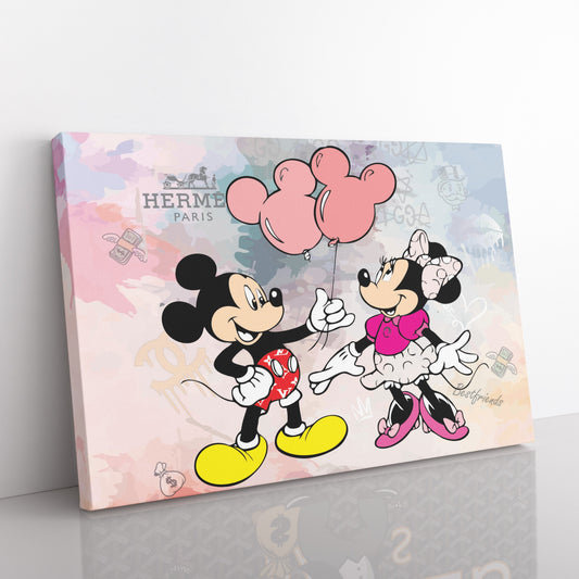 Mickey & Minnie Inspired Canvas Art